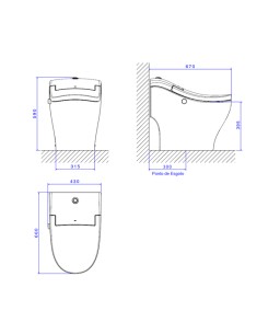 Bacia C/Caixa Acoplada Integrada Eletrônica Single Branca 220V PAP.4202.17