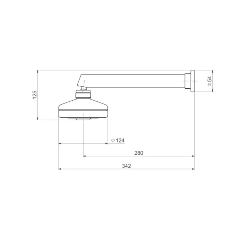 Chuveiro com Tubo Reto Parede Deca Acqua Plus Corten Matte 1990.CT.CT.MT