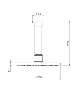 Chuveiro Com Tubo Teto Deca Aquamax Corten Matte 1998.CT.TET.MT