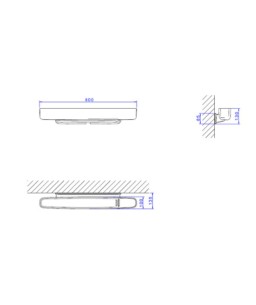 Prateleira Fechada 80cm Deca Louça Jader Almeida Branco A.306.17