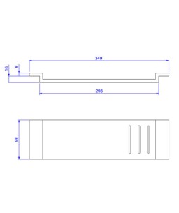 Base Para Prateleira Em Resina 350Mm Contemporânea Branco Deca com Rasgo 4247.R97.035.BR