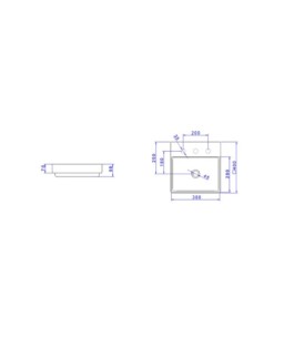 Cuba de Sobrepor com mesa Quadrada Borda fina Deca Branco Fosco L.129.16