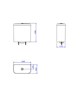 Caixa Acoplada Dual Flux (3 E 6L) Carrara/Nuova Deca Botao Cromado CD.11F.17