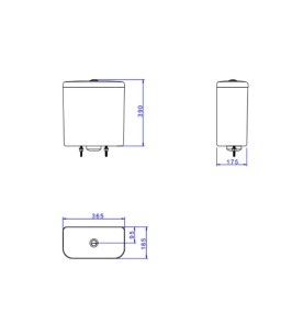 Caixa Acoplada Marrom Fosco Dual Flux (3 E 6L) Carrara Deca Botão Cromado CD.11F.22