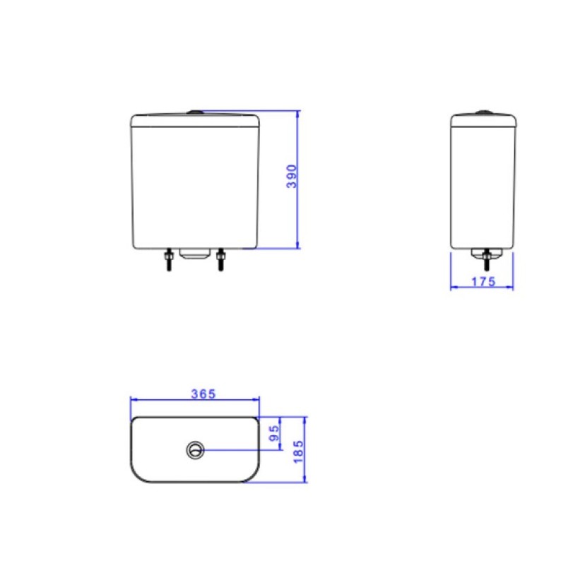 Caixa Acoplada Marrom Fosco Dual Flux (3 E 6L) Carrara Deca Botão Cromado CD.11F.22