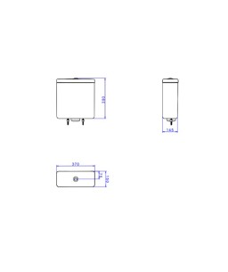 Caixa Acoplada Ebano Dual Flux (3 E 6L) Axis/Living Deca Botao Cromado CD.21F.95