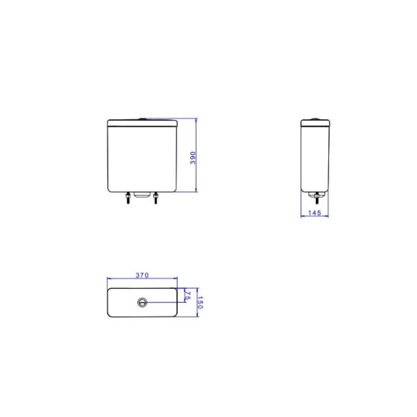 Caixa Acoplada Ebano Fosco Dual Flux (3 E 6L) Piano Deca Botao Cromado CD.21F.94