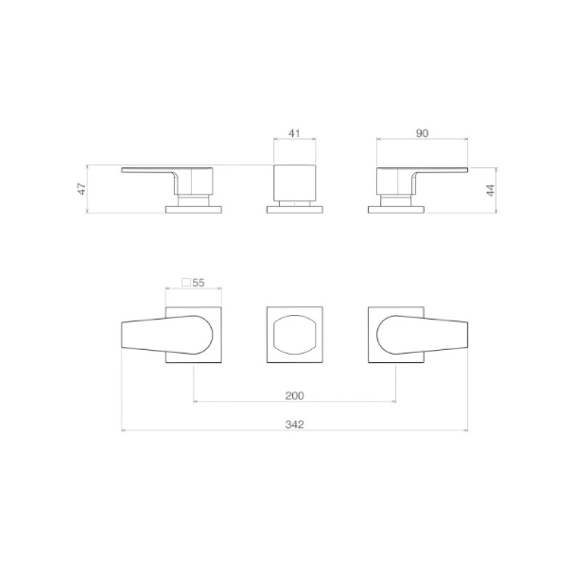 Misturador Bide Deca Level Black Matte 1895.BL26.MT