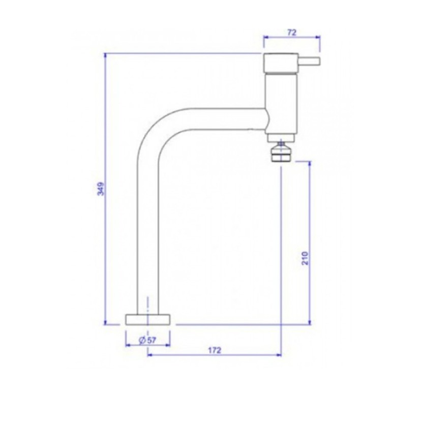 Misturador Monocomando Black Matte Pia Mesa Link Deca 2256.BL.LNK.MT