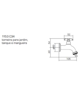 Torneira Para Jardim /Tanque P/ Mangueira Max Deca 1153.C34