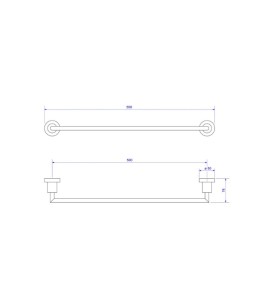 Porta Toalha Barra Slim Gold Matte Deca 2040.GL.SLM.MT