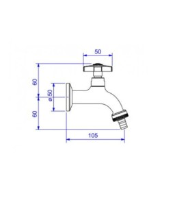 Torneira Para Jardim /Tanque P/ Mangueira Standard Deca 1153.C39