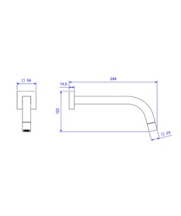 Torneira Gold Matte Tube Parede Deca 1178.GL.TUB.MT