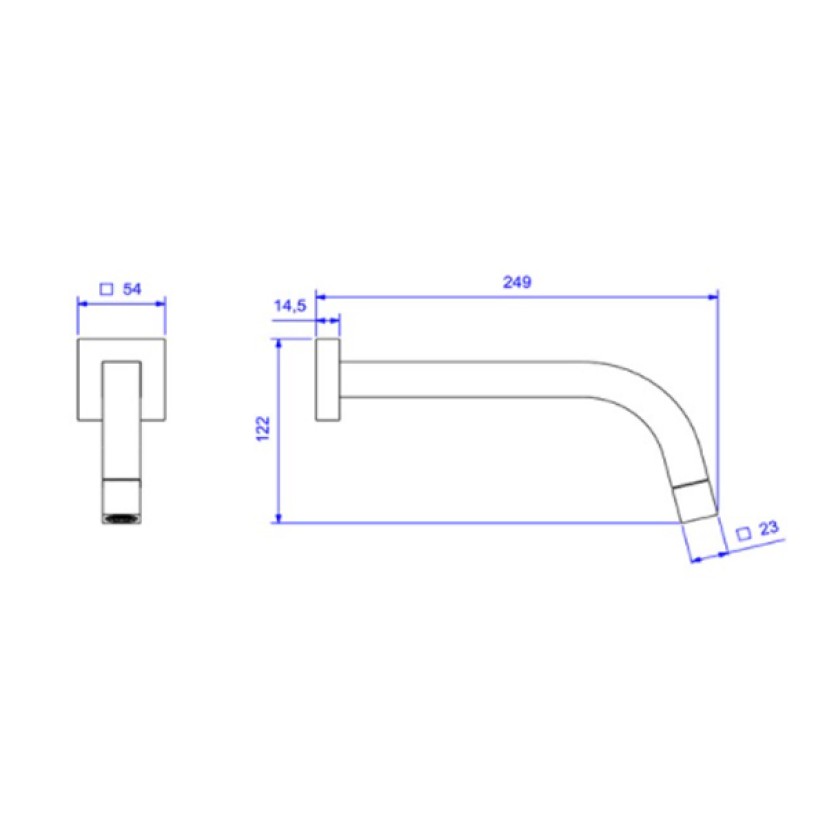 Torneira Gold Matte Tube Parede Deca 1178.GL.TUB.MT