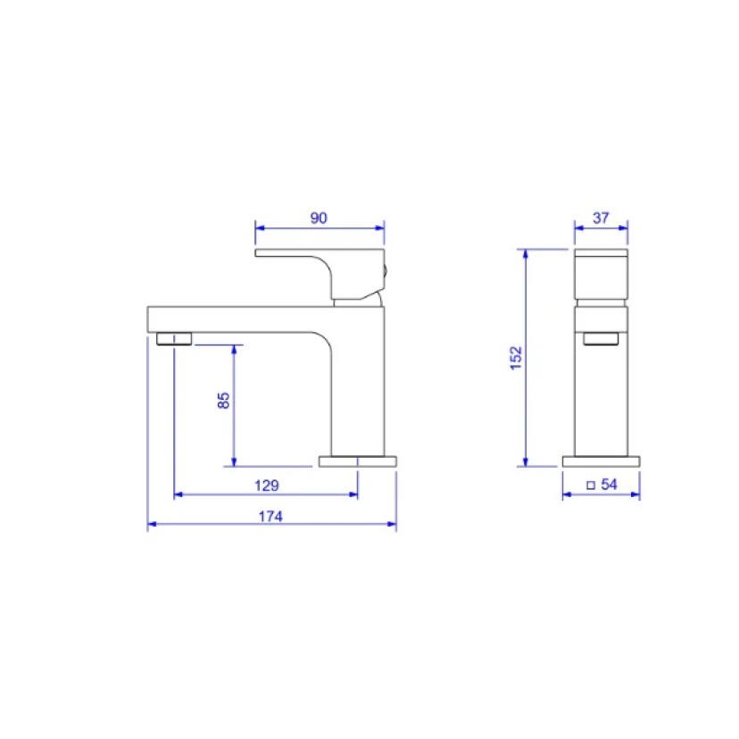 Misturador Black Matte Monocomando Unic Bica Baixa Deca 2875.BL90.MT