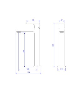 Misturador Monocomando Bica Alta Unic Black Matte Deca 2885.BL90.MT