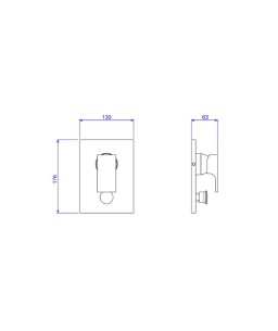 Misturador Monocomando 4 Vias Unic Deca Gold 2994.GL90