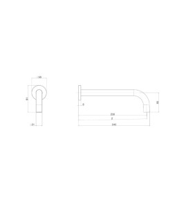 Bica lavatório Parede longa deca you inox 1797.INX104