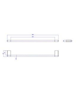 Porta Toalhas 500mm Quadrada Deca You Inox 2040.INX104.050