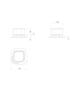 Acionamento Monocomando Mesa quadrada deca you inox 4990.INX105