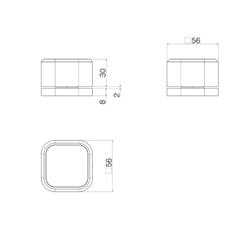 Acionamento Torneira Mesa quadrada deca you black matte 4991.BL105.MT