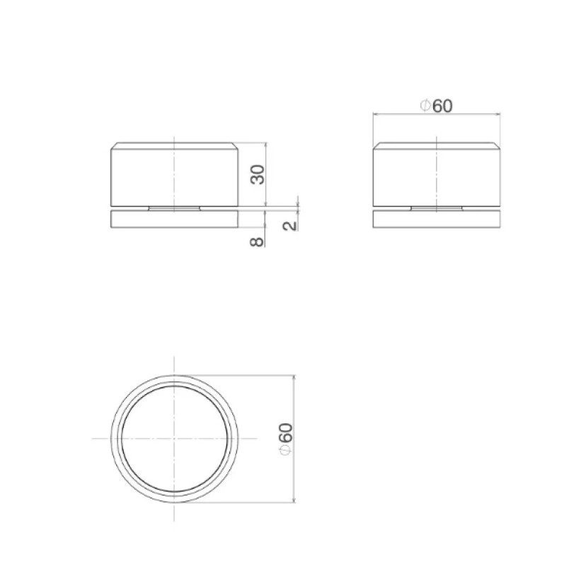 Acionamento Torneira Mesa redonda deca you inox 4991.INX104