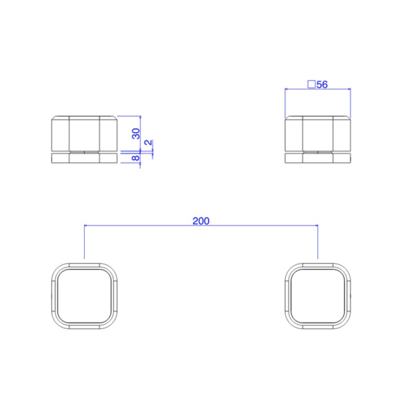 Acionamento Misturador Mesa quadrada deca you dynamic white 4992.BR105.MT