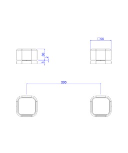 Acionamento Misturador Mesa quadrada deca you dynamic peach 4992.CL105.MT