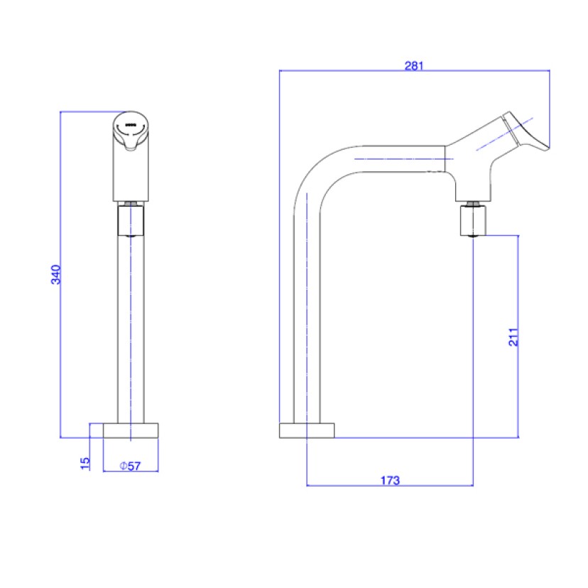 Misturador Monocomando Para Lavatorio Mesa Gama Cromado Deca 2256.C13