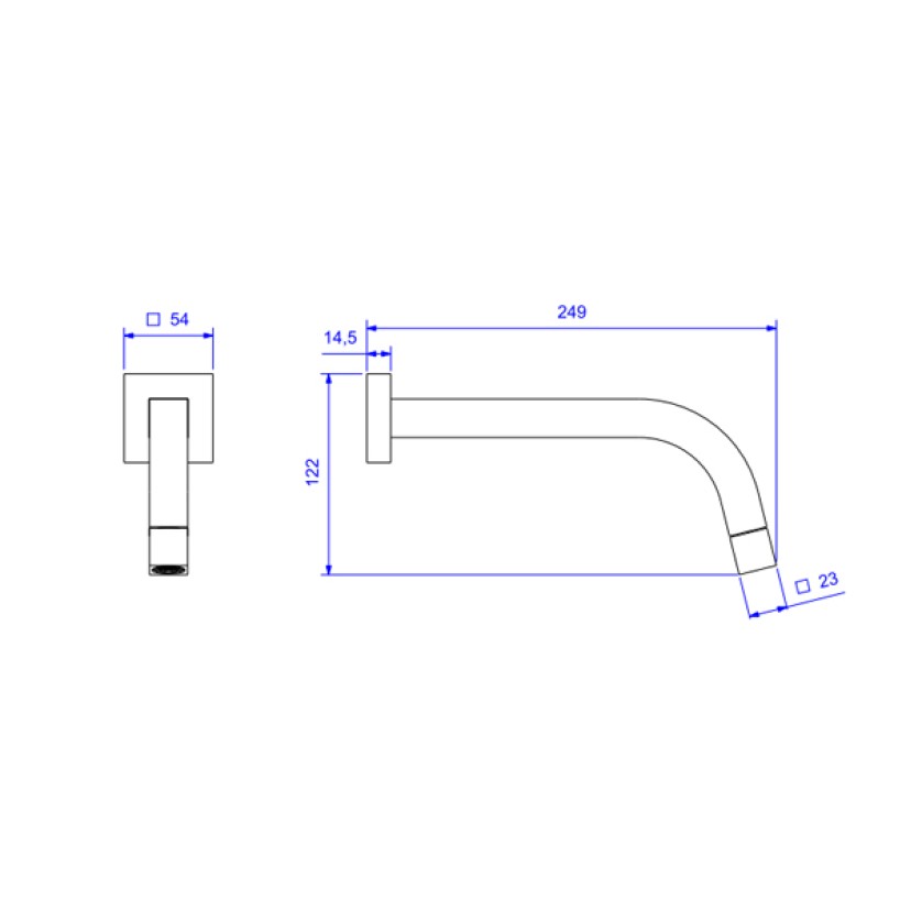 Torneira Tube Parede Dark Antracite Deca 1178.GF.TUB.MT