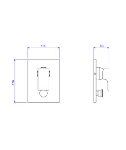 Misturador Monocomando 4 Vias Unic Dark Antracite Deca 2994.GF90.MT