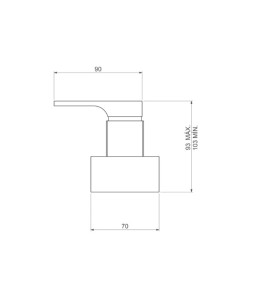 Acabamento Registro Gaveta Grande 1 1/2" E 1 1/4" Deca Unic Dark Antracite/Grafite 4900.GF90.GD.MT