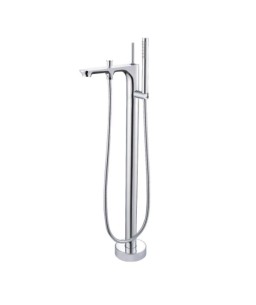 Monocomando de piso para banheira com ducha manual Moove Chrome Doka