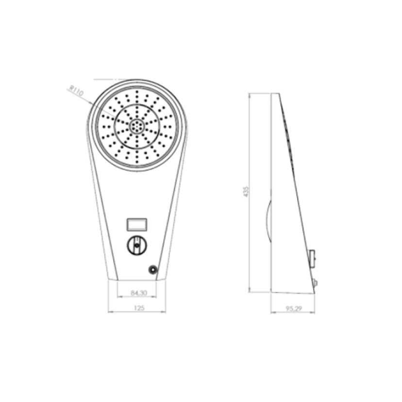 Chuveiro Elétrico Safira Eletrônico e Digital Branco Bivolt 4400W a 6500W Hydra