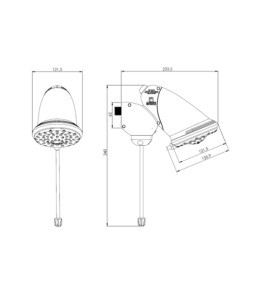 Chuveiro Elétrico Spot 8T Multitemperatura Branco 220V/6800W Hydra