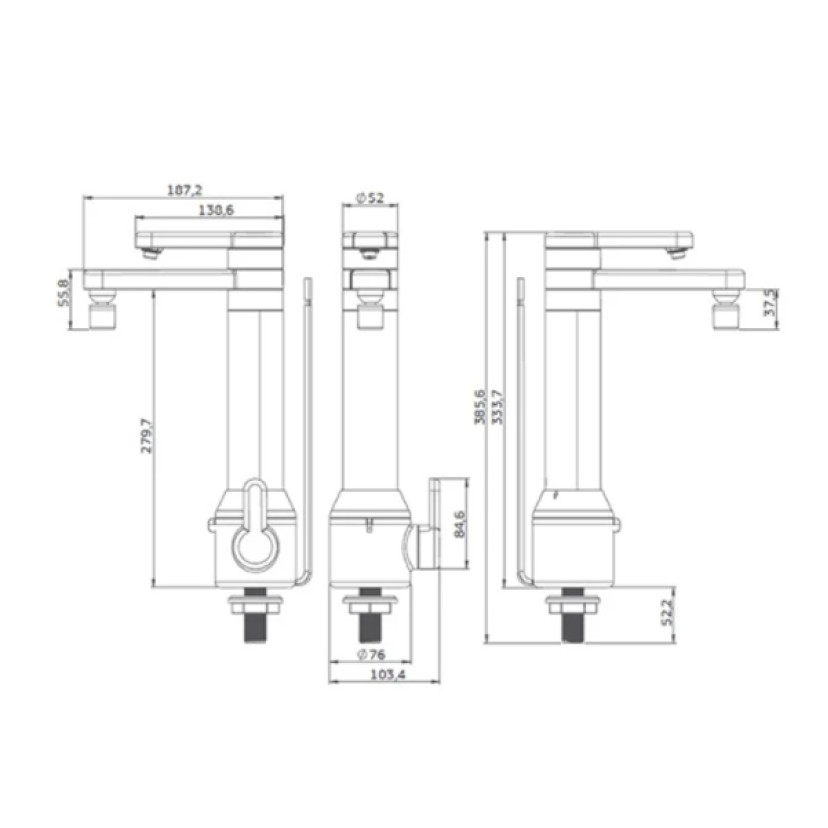 Torneira Elétrica Puravitta C/Purificador Mesa Branca 220V/5500W Hydra