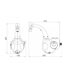 Torneira Elétrica Lumen Parede Branca 220V/5500W Hydra