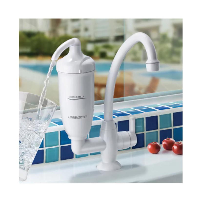 Torneira com Purificador mesa Acqua Bella Branco Lorenzetti