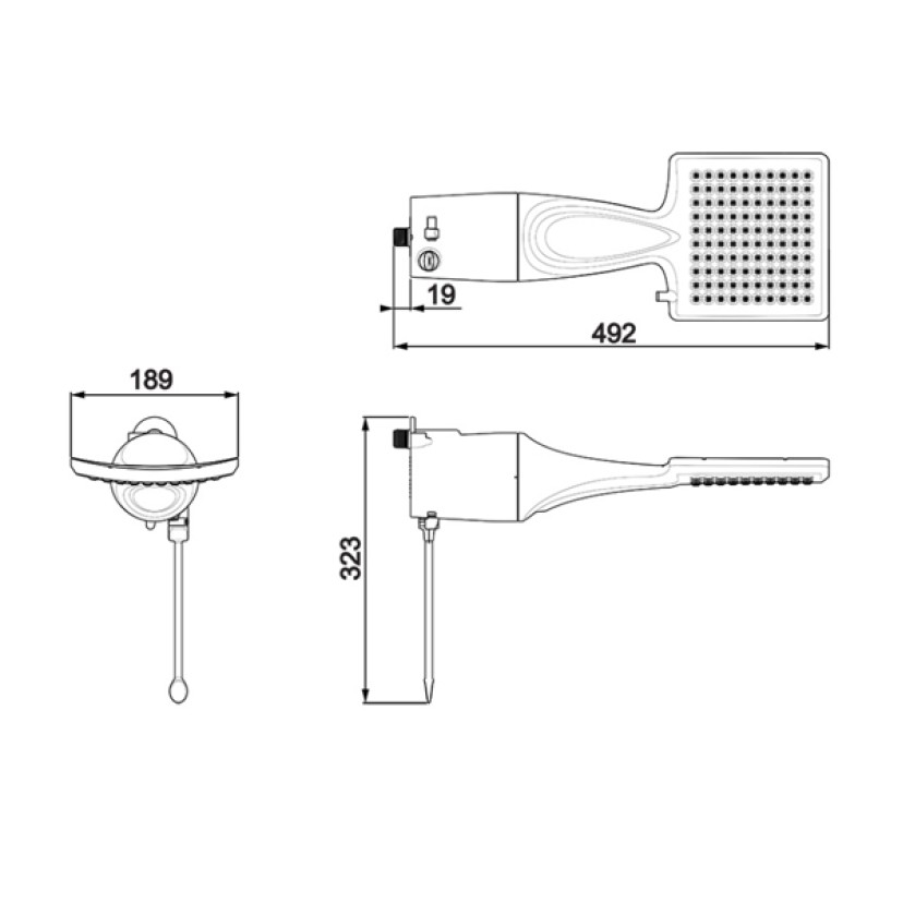 Chuveiro Elétrico Loren Shower Eletrônico Branco 220V/7500W Lorenzetti