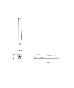 Cano para chuveiro 30cm Branco Lorenzetti