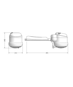 Chuveiro Elétrico Blinducha Eletrônico Branco 220V/7500W Lorenzetti