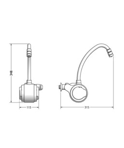 Torneira Elétrica Versátil Parede Branco/Cromado  220V/5500W Lorenzetti