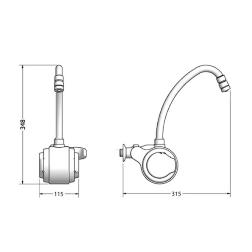 Torneira Elétrica Versátil Parede Branco/Cromado  220V/5500W Lorenzetti