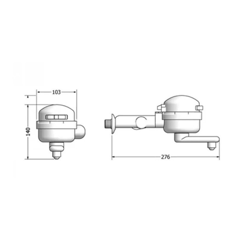 Torneira Elétrica Clean 3T Parede Branco  220V/5400W Lorenzetti