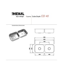 Cuba Dupla Inox Embutir CD40 Extra Mekal