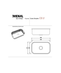 Cuba Simples Inox Embutir CS2 Extra Mekal