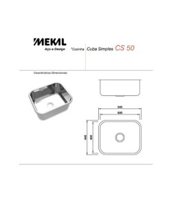 Cuba Simples Inox Embutir CS50 Extra Mekal