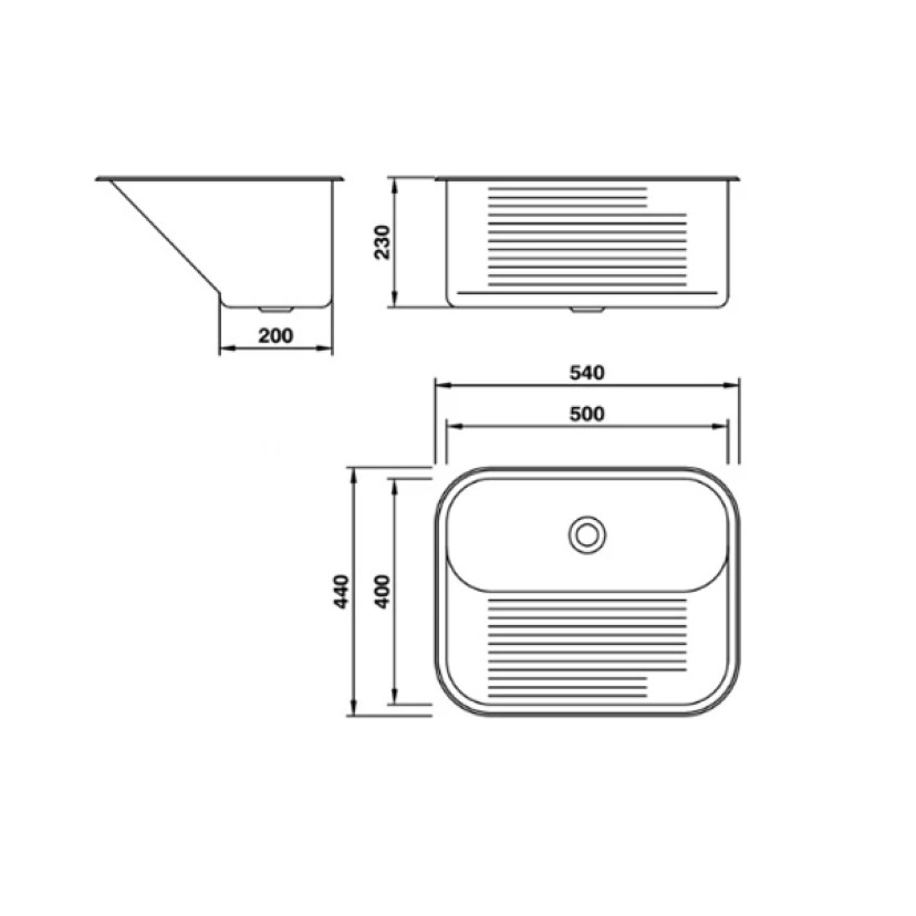 Tanque CT50 Inox Luxo Embutir Mekal