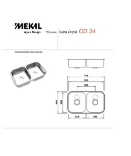 Cuba Dupla Inox Embutir CD34 Extra Mekal