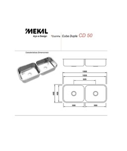 Cuba Dupla Inox Embutir CD50 Extra Mekal